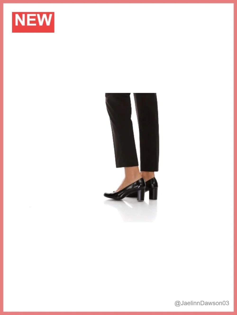 Leather Pumps Slip-on Padded Footbed Gel Heel Insert Block Heel